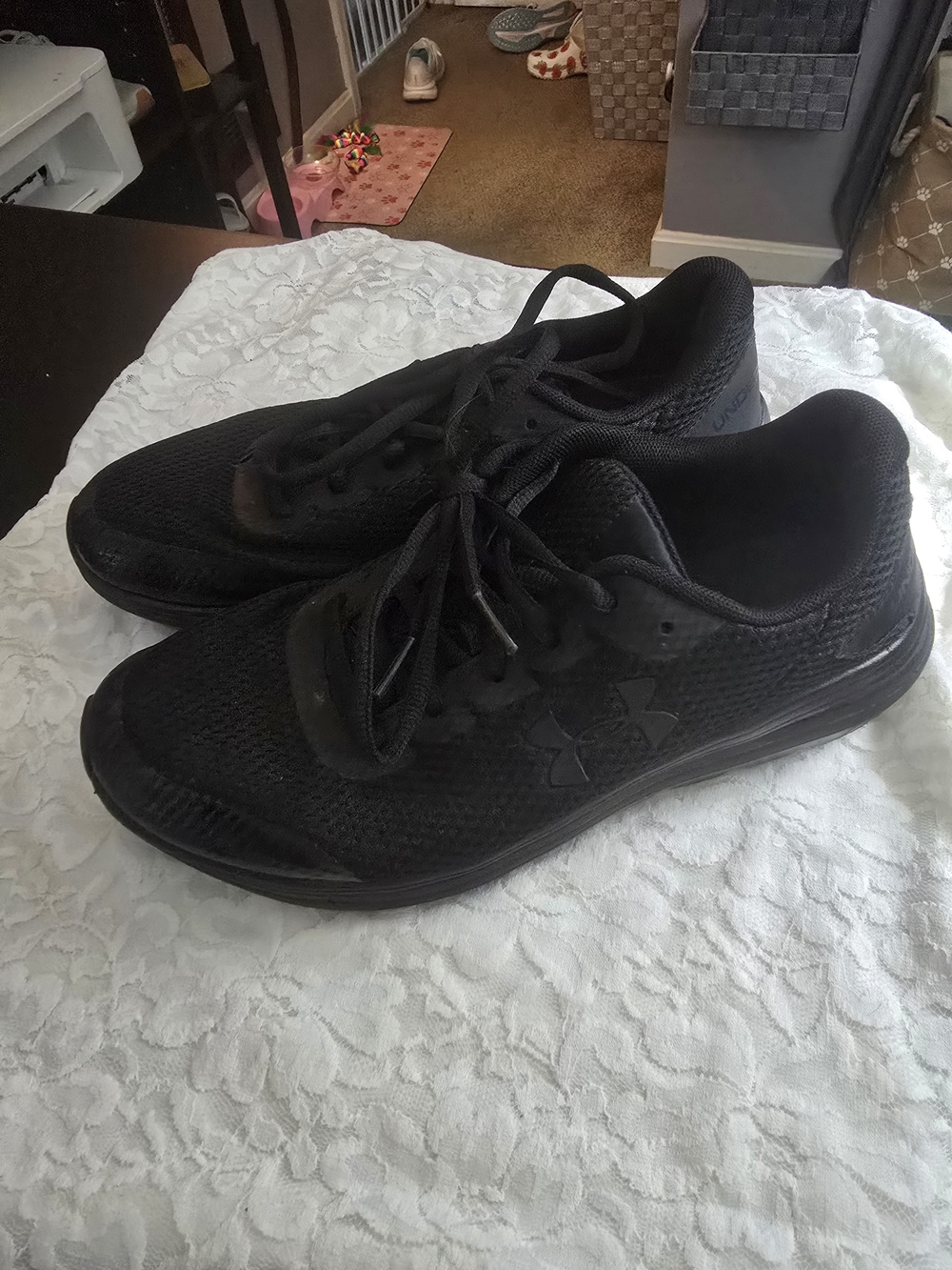Under Armour All-Black Athletic Sneakers